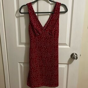 SHEIN red polka dot a-line dress